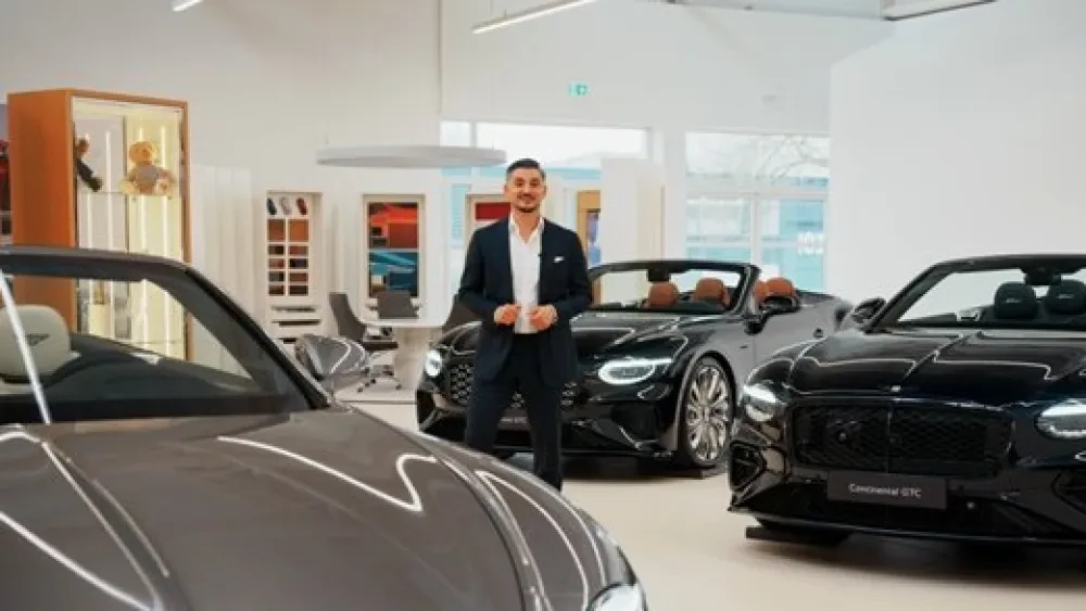 Igor Roso met de Continental GTC